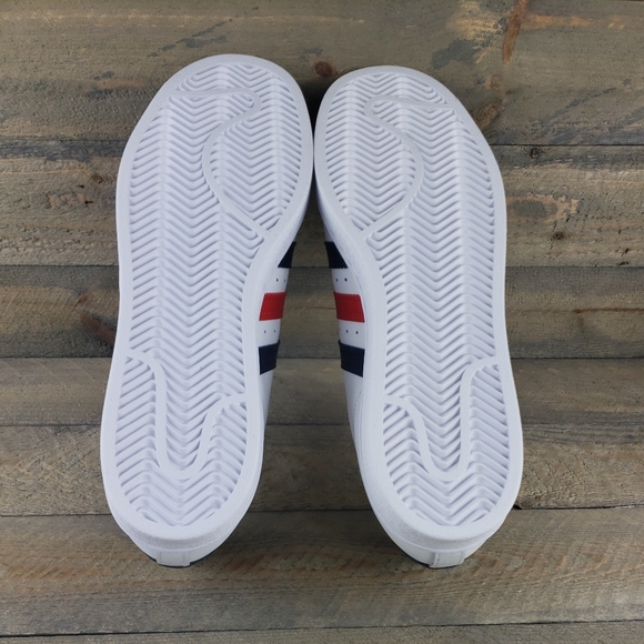 adidas Superstar Originals Men's Shoes White/Red/Dark Navy Shell Toe - Picture 6 of 10